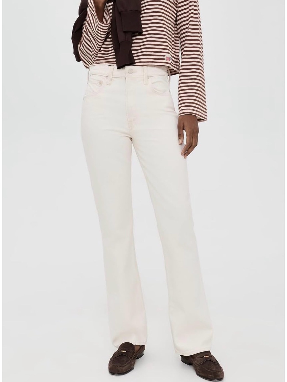 MOTHER The Scooter Skimp Superior Jeans Natural Selection 27 Ecru